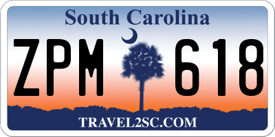 SC license plate ZPM618