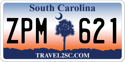 SC license plate ZPM621
