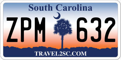 SC license plate ZPM632