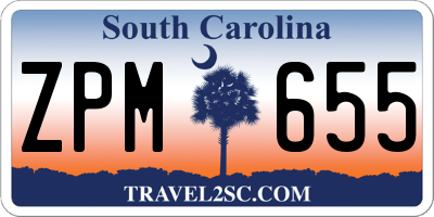 SC license plate ZPM655