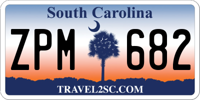 SC license plate ZPM682