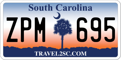 SC license plate ZPM695
