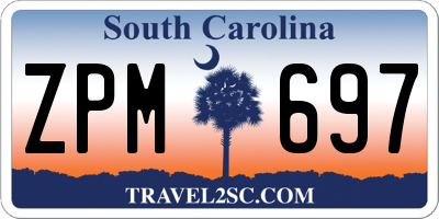 SC license plate ZPM697