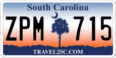SC license plate ZPM715