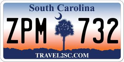 SC license plate ZPM732