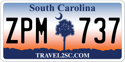 SC license plate ZPM737