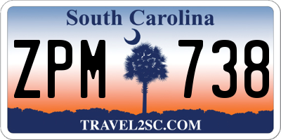 SC license plate ZPM738