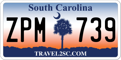SC license plate ZPM739
