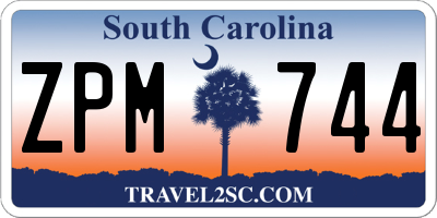 SC license plate ZPM744