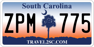 SC license plate ZPM775