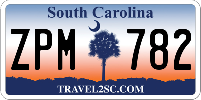 SC license plate ZPM782