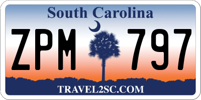SC license plate ZPM797