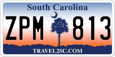 SC license plate ZPM813