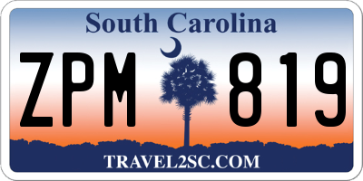 SC license plate ZPM819