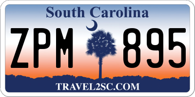 SC license plate ZPM895