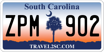 SC license plate ZPM902