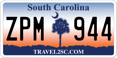 SC license plate ZPM944