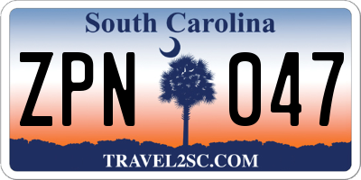 SC license plate ZPN047