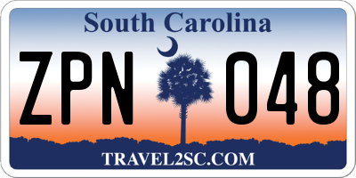 SC license plate ZPN048