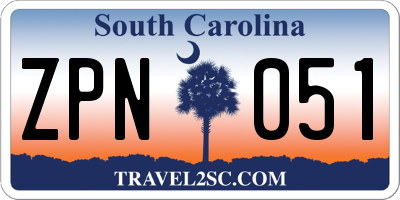 SC license plate ZPN051