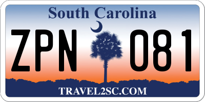 SC license plate ZPN081