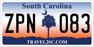 SC license plate ZPN083