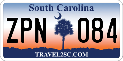 SC license plate ZPN084