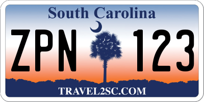 SC license plate ZPN123