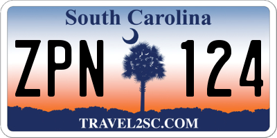 SC license plate ZPN124