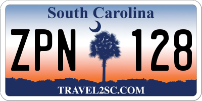 SC license plate ZPN128