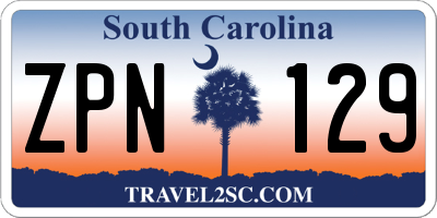 SC license plate ZPN129