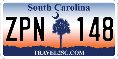 SC license plate ZPN148