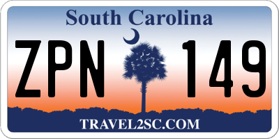 SC license plate ZPN149