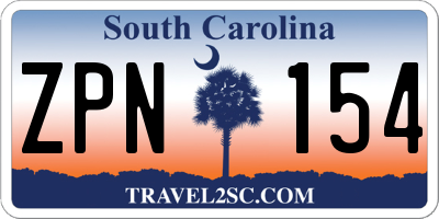 SC license plate ZPN154