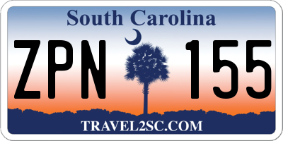 SC license plate ZPN155