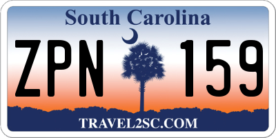 SC license plate ZPN159