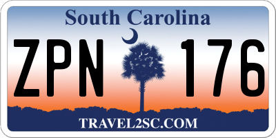 SC license plate ZPN176