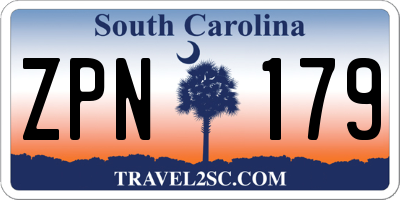 SC license plate ZPN179
