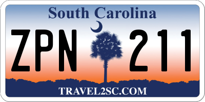 SC license plate ZPN211