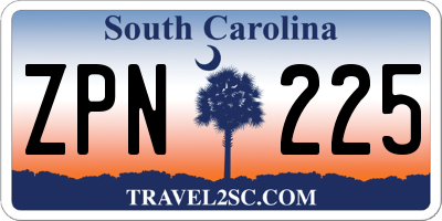SC license plate ZPN225