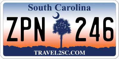 SC license plate ZPN246