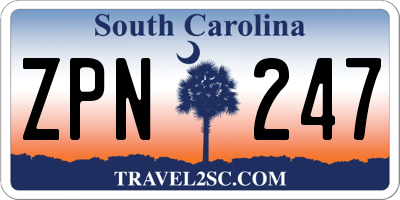 SC license plate ZPN247