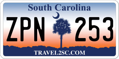 SC license plate ZPN253