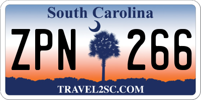 SC license plate ZPN266
