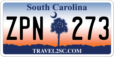 SC license plate ZPN273