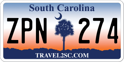 SC license plate ZPN274