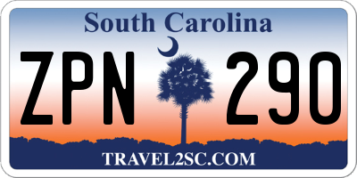 SC license plate ZPN290