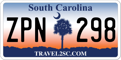 SC license plate ZPN298