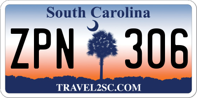 SC license plate ZPN306