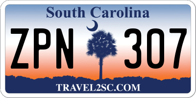 SC license plate ZPN307